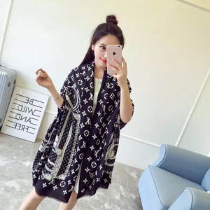 Female retro cotton long scarf wholesale