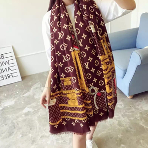 Female retro cotton long scarf wholesale