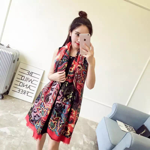 Madam butterfly pattern cotton long scarf wholesale