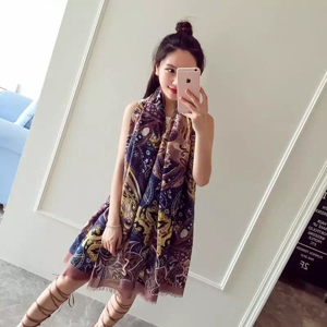 Madam butterfly pattern cotton long scarf wholesale