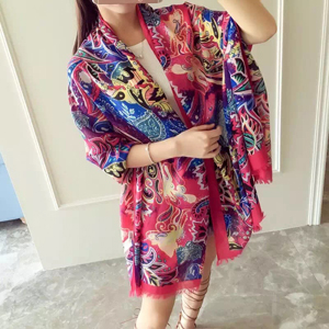 Madam butterfly pattern cotton long scarf wholesale