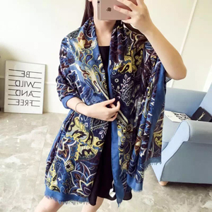 Madam butterfly pattern cotton long scarf wholesale