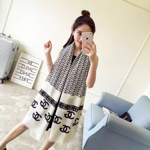 Female chanel design cotton long scarf wholesale