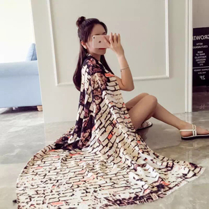Female painting pattern cotton long scarf wholesale