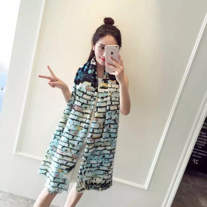 Female painting pattern cotton long scarf wholesale