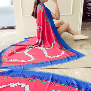 Female irregular pattern cotton long scarf wholesale