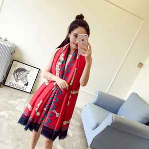 Female irregular pattern cotton long scarf wholesale