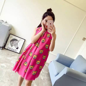 Female bear design cotton long scarf wholesale