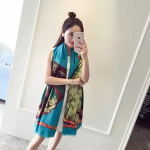 Female color skirt pattern painting cotton long scarf wholesale