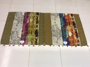 Female map design cotton scarf wholesale