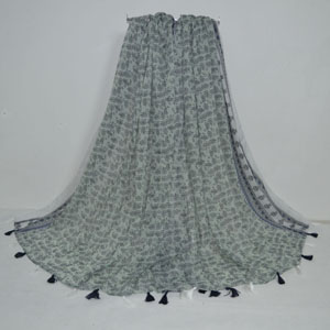 Female floret tassel cotton scarf wholesale