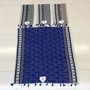 Female floret tassel cotton scarf wholesale