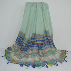 Female both sides diamond pattern cotton scarf wholesale