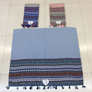 Female lanterns flowers on both sides cotton scarf wholesale