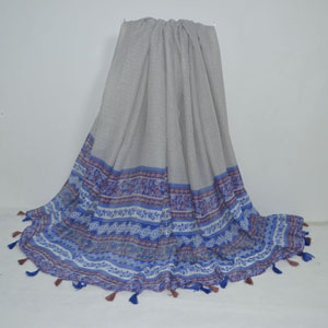 Female lanterns flowers on both sides cotton scarf wholesale