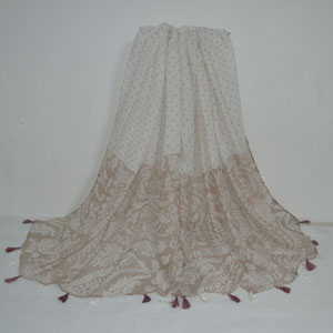 Female cashew totem on both sides cotton scarf wholesale