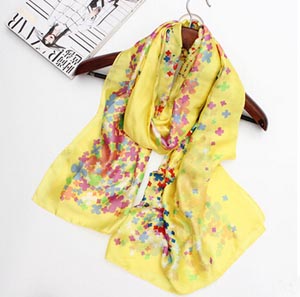 Rural wind colorful flowers pattern female scarf wholesale