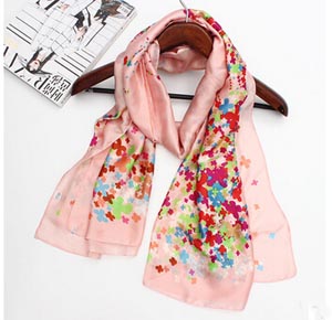 Rural wind colorful flowers pattern female scarf wholesale