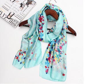 Rural wind colorful flowers pattern female scarf wholesale