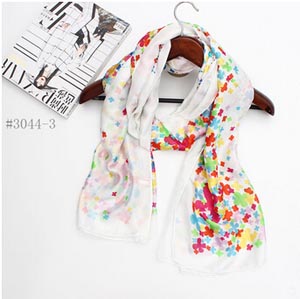 Rural wind colorful flowers pattern female scarf wholesale