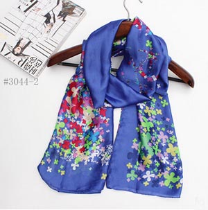 Rural wind colorful flowers pattern female scarf wholesale