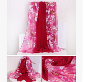 Long high-grade female silk jacquard scarf wholesale
