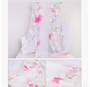 Long high-grade female silk jacquard scarf wholesale