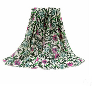 Cotton printed female scarf garden satin printed scarf wholesale