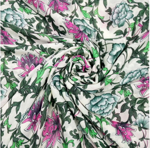 Cotton printed female scarf garden satin printed scarf wholesale