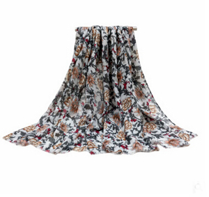 Cotton printed female scarf garden satin printed scarf wholesale