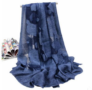 Rose cut flower scarf female shawl emulation silk scarves Wholesale