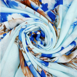 Cotton daffodils scarf female satin printed scarf wholesale