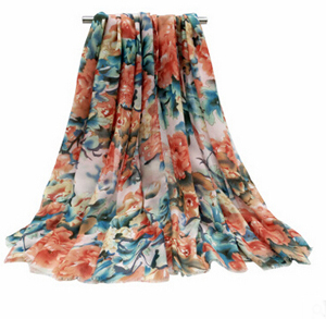 Prosperous printing scarf female satin printed scarf