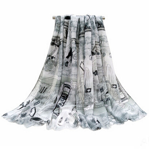 Fashion tower printed female scarf suet printed velvet scarf wholesale