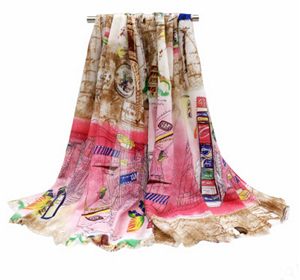 Fashion tower printed female scarf suet printed velvet scarf wholesale