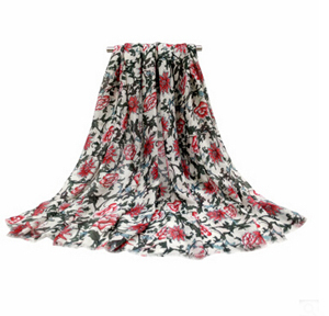 Cotton printed female scarf garden satin printed scarf wholesale