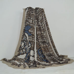Female cotton shawl flower printed scarf wholesale