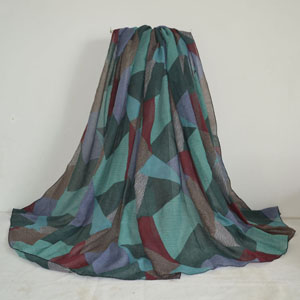 Female plain color stitching pattern scarf wholesale