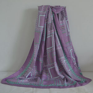 Female square pattern color matching scarf wholesale