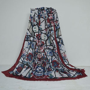 Female ink pattern scarf wholesale