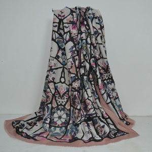 Female ink pattern scarf wholesale