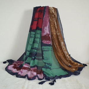 Female graffiti cotton scarf wholesale