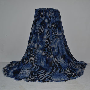 Female leopard grain bamboo cotton scarf wholesale