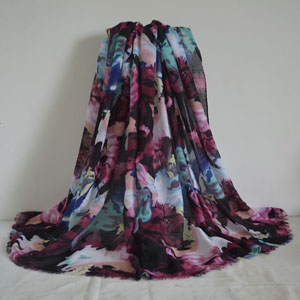 Female graffiti color matching scarf wholesale