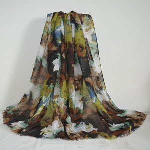 Female graffiti color matching scarf wholesale