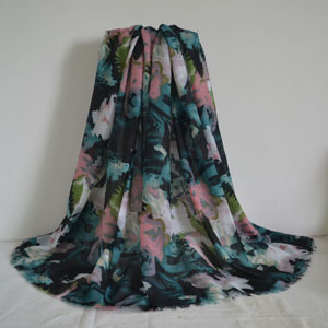 Female graffiti color matching scarf wholesale