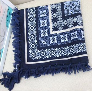 National wind restoring ancient ways cotton print female shawls scarf wholesale