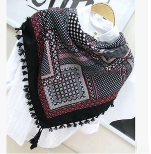 National wind restoring ancient ways cotton print female shawls scarf wholesale