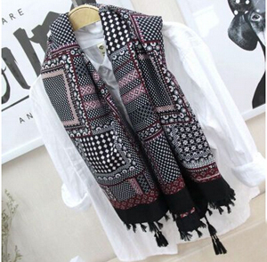National wind restoring ancient ways cotton print female shawls scarf wholesale