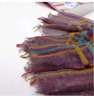 British style plaid cotton linen amphibious scarf silk scarves wholesale